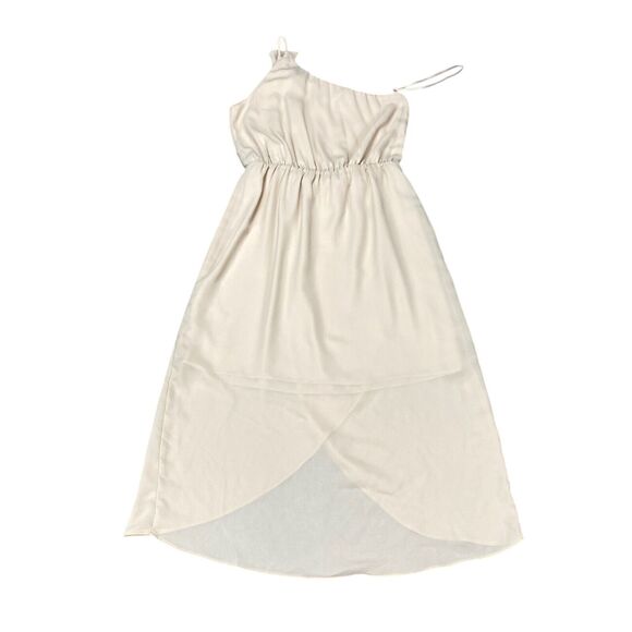 Everly One Shoulder Wrap Dress Womens Size Small Cream - Picture 9 of 14